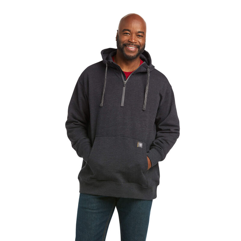 Ariat Hoodie Herren - Rebar Workman 1/4 Zip DunkelGrau ( VOXAF-4958 )